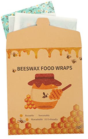 COLLBATH 3stücke Bienenwachstücher Teiliges Wiederverwendbares Wachspapier Für Lebensmittel Praktische Frischhaltealternative Für Sandwiches Brot Und Snacks Und Nachhaltig