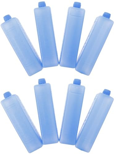 ABOOFAN Lot de 8 sacs de glace réutilisables avec couvercle pour congélateur, paquets de refroidissement portables pour réfrigérateur et transport de nourriture