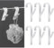 Criveple Lot de 6 crochets pour radiateurs ronds - Blanc - Pour radiateur rond - Porte-serviettes - Crochets ABS - Pour tous les radiateurs standard