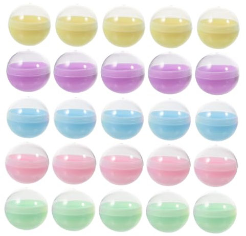 Cabilock 100pcs Semi Macaron Shells for Vending Machines Diy Craft Balls Ball Pit Toys Boys and Girls Gumball Machine Accessories