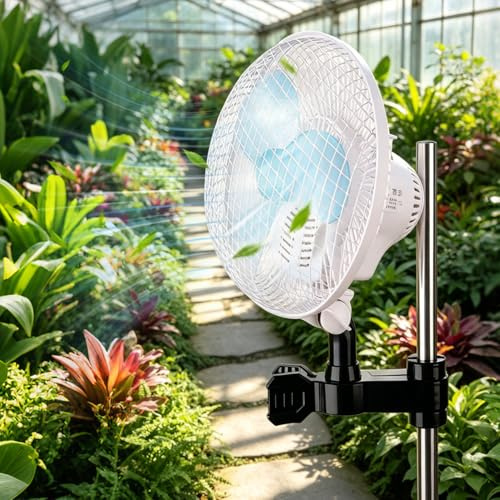 Ayolofei Grow Clip-Ventilator für Growzelt-Stangenmontage, Umluftventilator leise für Zelt, 32 dBA, Grow Ventilator für Growzelt-Stangenmontage von 1,6-2,7 cm- Perfekt für Growboxen