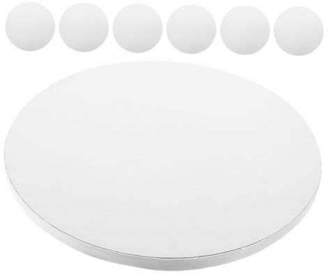 MAGICLULU 7pezzi Base Rotonda Per Torte in Cartone Bianco Da Supporto Antigrasso Per Presentare Torte Piani Spessi e Professionali