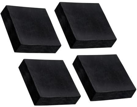 TA-VIGOR Anti-Vibrationspads aus Gummi, 50 mm x 50 mm x 15 mm (L x B x H), robust, rutschfeste Isolationsmatten für Waschmaschine, Klimaanlage, Kompressor, Trockner und HVAC-Ausrüstung, 4 Stück