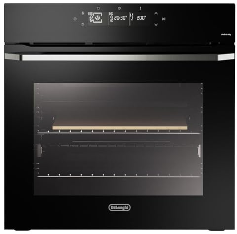 De'Longhi NSM 17 NL XDG Forno Elettrico, 60 Cm, 17 Funzioni, Termoventilato, 74 Litri, Cottura A Vapore, Grill Elettrico, Idrolitico, Wifi, Nero, Classe Energetica A