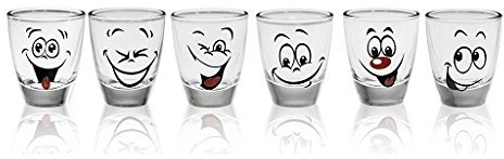 6 copas de aguardiente con estampado, vasos de chupito para tequila, aguardiente, vodka, humor