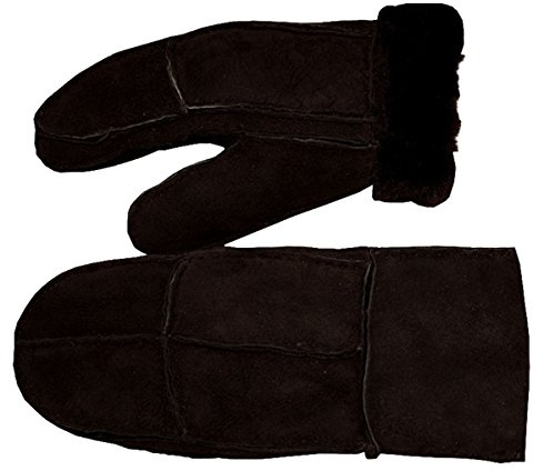 Sonia Originelli Fausthandschuhe für den Winter, Größe S-XL, Unisex-Erwachsene, Wintersport, Schwarz, Leder, Fäustlinge