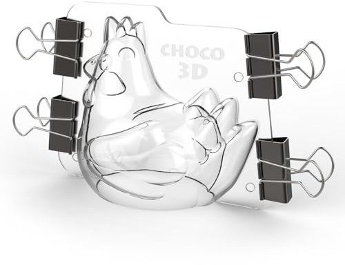 CÉCOA • Moule à Chocolat Poule • Moule à Chocolats de Pâques • Coque Chocolat Maison • Pince Incluse pour un Démoulage Facile • Idéal pour Pâtisserie Festive et Cadeaux