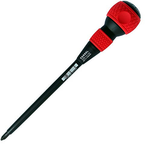 VESSEL BALL GRIP Screwdriver with Covered Shank +2x150 (6) No.225 225P2150