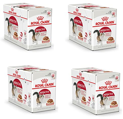 Instinctive Gravy | Nassfutter für ausgewachsene Katzen | 4 x 12 x 85 g | Royal Canin | Alleinfuttermittel | Zur Unterstützung eines ausgewogenen Katzenalltags | 4er Pack