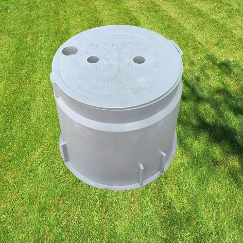 (Dia 10 * Grey) Yariwiz 10 inch Diameter Electrical Splice Box Underground Electrical Junction Grey Box