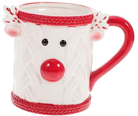 HEMOTON Weihnachtsbecher aus Keramik Espressotassen zu Weihnachten Wasserkrüge aus Keramik weihnachtsdeko süße die Bürotasse Weihnachtstasse dekorativer Wasserbecher fein