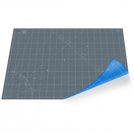Tapis de découpe auto-cicatrisant 90x60cm (A1) - Double face (GRIS/BLEU)