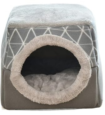 Katzenbett höhle Tierbett Haustierbett Mit Zusammenklappbarer Matte, Klassisches Weiches Leoparden-Hundewelpen-Sofakissen, Zwinger-Nest, Hunde- Und Katzenbett Hundekissen katzenkissen ( Color : A , Si