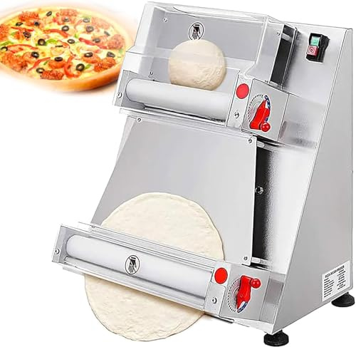 370W Electric Pizza Press Making Machine,Pizza Dough Roller Sheeter,30/40cm Automatic Dough Press Machine Commercial,5s/ Dough for Rolling of Pizza and Various Dough Cake 30cm/40cm (Size : 40cm)