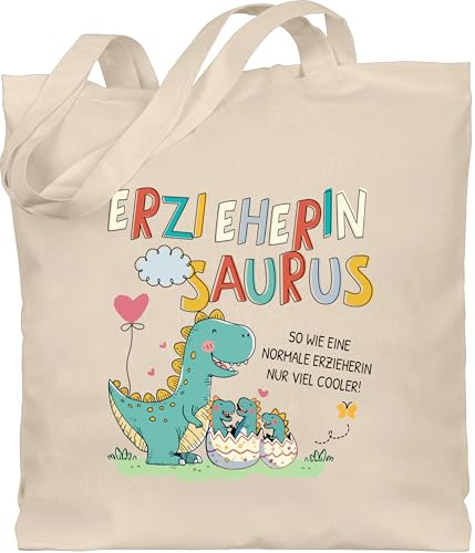 Shirtracer - Baumwolltasche - - Taschen - Erzieherinsaurus so wie eine normale Erzieherin nur viel cooler | Abschiedsgeschenk Erzieherinnen | Erzieher Geschenk Erzieherinnen Abschied
