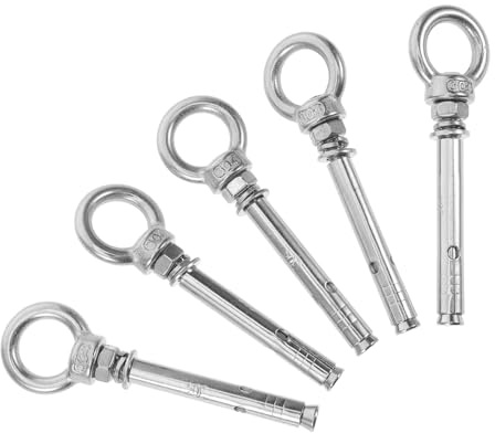 Gadpiparty 5piezas Pernos De Ojo Roscados Inox Colgador Hamacas Resistente Compacto Adecuado Para Uso Industrial y Doméstico