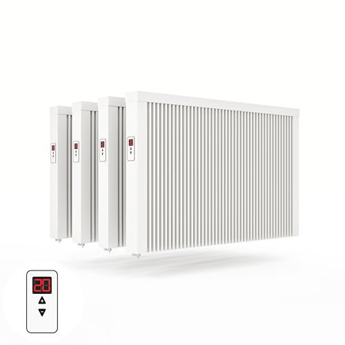 eVARMO 4x „areo direct“ 1950 Watt im SET elektrische Heizung/Elektroheizung mit Schamottekern zur Wandmontage/Elektroheizkörper (Elektroofen)
