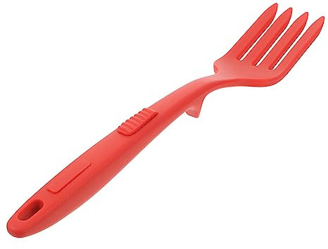 OKUMEYR Silicone Large Cooking Fork Nonstick Multi-Function Kitchen Food Fork Wear-Resistant Spaghetti for Pasta and Noodle Cooking