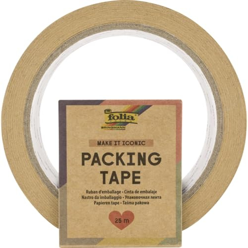 folia 55024 - Paketband RAINBOW, 4,8 cm x 25 m, buntes Klebeband in Regenbogenfarben, zum Verzieren und Dekorieren