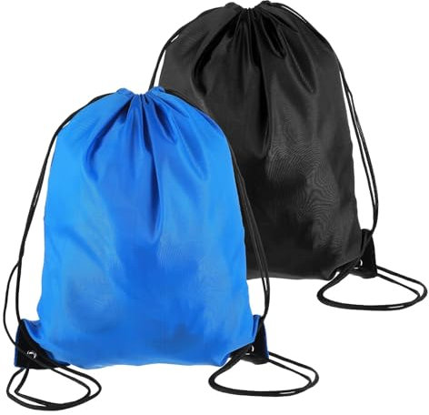 Zhenghebuy Kordelzugbeutel,2 Stück PE-Beutel Kordelzug Turnbeutel,Partyrucksack,Sportbeutel,Wasserdichter Schwimmbeutel Kordelzug Rucksack für Sport,Strand,Reisen,Gym Bag