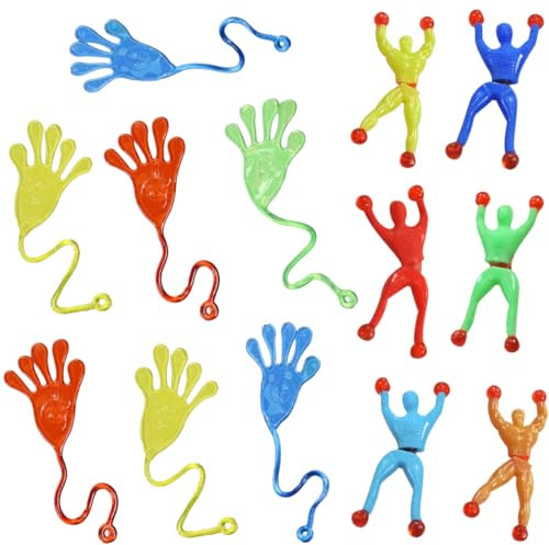 15 Stück Glibberhand Mitgebsel + 15 Stück Fensterkletterer Ninja, Klatschhand Kinder, Bunte Giveaway, Klatschhand Kinder, Give Aways Scherzartikel Spielspaß Für Den Kindergeburtstag
