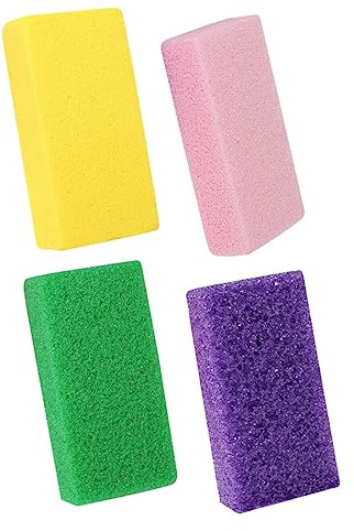NULYLU 4pezzi Pedicure Rimozione Morta Dei Pu Design e Portatile Colori Giallo Rosa