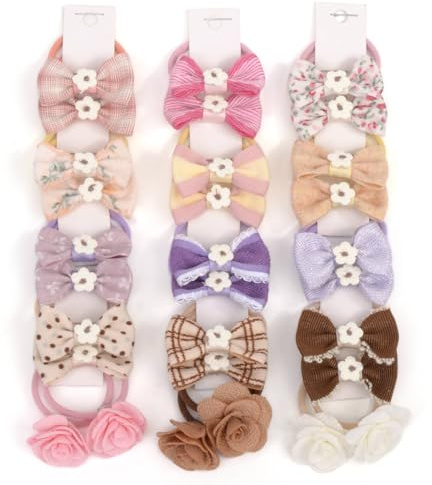 BIANHUAN 30 Stück Kleinkind-Haargummis für Mädchen, Baby-Haargummi, niedliche Blume, elastische Haargummis, nahtloser Pferdeschwanz-Halter, kleine Mädchen, Haarschmuck für dickes Haar