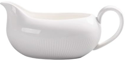 Saucière en céramique blanche – Élégante casserole pour cuisiner, assaisonner et servir – Parfait pour le steak occidental, le rôtissage et les sauces juteuses – et élégant