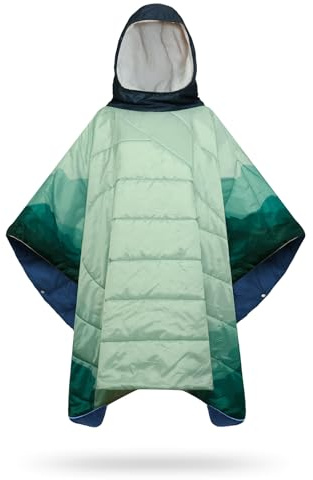 hotkoko Camping Blanket, Poncho Wearable Hoodie Blankets Outdoor Waterproof Windproof Warm Durable & Portable for Stadium, Concerts, Car,Travel, Beach, Picnic, Grass,75 * 52 inch