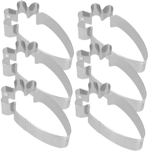 IWOWHERO 6 pezzi Formine Biscotti Pasquali Carota in Acciaio Inossidabile Stampi Fondant e Biscuit Mold Creativi per Decorazioni di Pasta e Dolci Facili da Usare per Famiglie