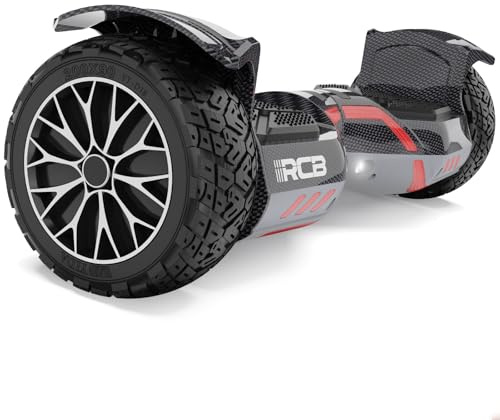 RCB 8,5 Zoll Offroad Hoverboard – All-Terrain Hover Boards mit LED-Beleuchtung, 4Ah starker Akku, Dual Motor, Self Balance Scooter für Kinder, Jugendliche & Erwachsene