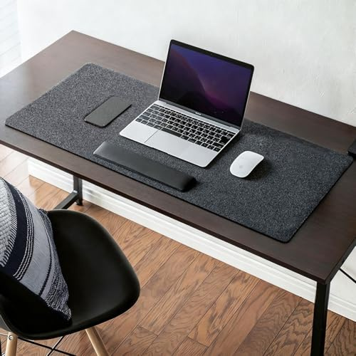 Rutschfeste Schreibtischunterlage, 120 x 60 cm, große Filz-Schreibtischunterlage, 3 mm dick, leicht zu reinigen, wasserdicht, Tischschutz, Laptop-Tastatur-Pad, Schreibtischunterlage für Zuhause, Büro
