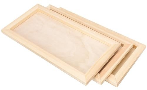 Gogogmee Set 3 Cornici in Argilla per Pittura e Artigianato in Legno 15X30 CM Cornici Vuote per Progetti Fai da Te e Resistenti per Decorazioni Creative