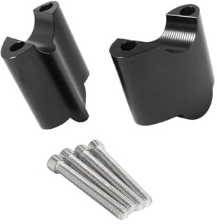 motorcykelstyre höjare Motorcykel 2 Rise CNC 1 Styrriser 50mm Styrfäste Förlängningsblock För Sportster För XL1200 För XL48 2010-UPP Upphöjning Styret(Black)