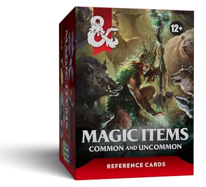 Dungeons & Dragons Referenzkarten – Magische Gegenstände (Gewöhnlich und Ungewöhnlich) | D&D-Zubehör (Englische Version)