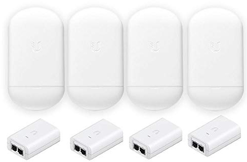 NanoStation AC loco NS-5ACL-US Loco5ac 5GHz 802.11ac airMAX CPE Radio 450Mbps Wireless Access Point (4-Pack) with PoE POE-24-7W-G Included (4-Pack)