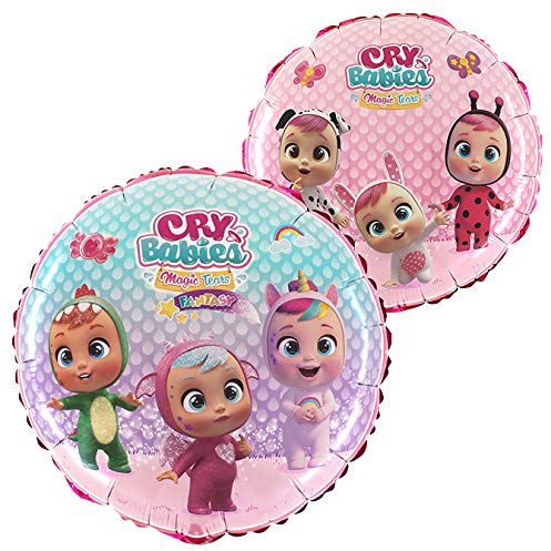 Palloncino in foil Toyland® rosa rotondo 18 pollici con personaggi - Decorazioni per feste