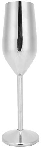 Klassische Champagnerflöten Weinkelch Champagner Gläser Trinkbecher 220ML für Bar Party Bankett Kristallklar(Silber)