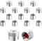Anruyi 16 Pcs Bouchon Valve Pneu, Capuchon Pneu Voiture Bouchon de Valve Capuchon de Valve Auto Bouchon de Valve Voiture Capuchon de Valve pour Voitures, SUV, Vélos, Camions, Motos (Argent