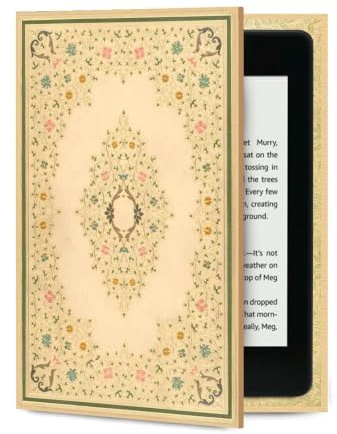 KleverCase Bokstil universellt skyddsfodral för Kindle Paperwhite och Kindle eReaders (inkluderar de senaste Paperwhite-modellerna med 6,8 tums skärm) ... (Vintage blommor)