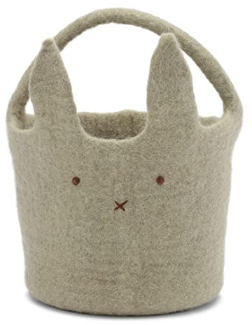 Én Gry & Sif Osterkorb Häschen I Osternest zum Befüllen oder als Osterdeko, hand-made, Osterkörbchen aus Filz, Kinderkorb, Grün