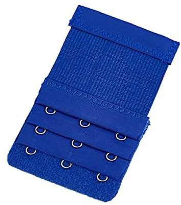 osiuujkw Extension Strap Bra Extenders Buckle 3 Rows 3 Hooks Brassiere Accessories Stretch Multicolor Adjustable Intimates, royal blue