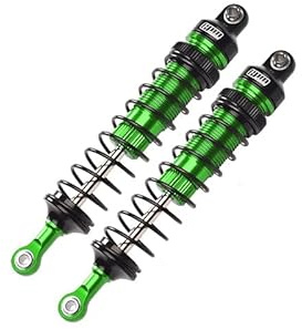 Aluminum 6061-T6 Front Adjustable Spring Dampers (108mm) for Losi 1/10 Rock Rey 4WD Rock Racer LOS03009 Upgrades - Green