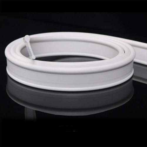 ZANOFIRA White Soft Rubber Shower Door Seal for Folding Bath Screen 1200mm