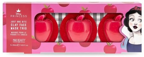 Mad Beauty - Trio de masques pour le visage à l'argile Blanche-Neige à la Pomme, à la Framboise et à l'Avocat Disney Princesse