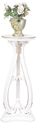 REEKOS Pflanzenregal Blumenständer Pflanzenständer Pflanzenständer Aus Holz, Vintage-Blumenständer, Bonsai-Blumentisch, Innendekoration Blumenregal Blumentreppe(White)