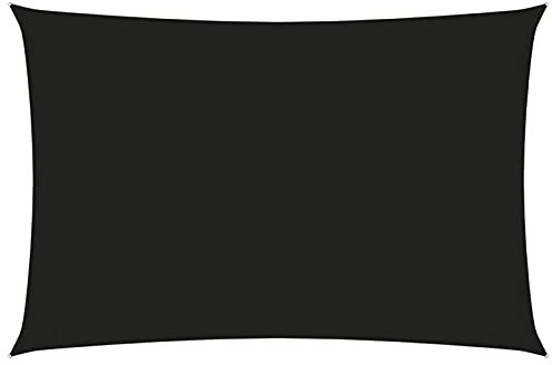 Sufrk Sonnensegel Oxford-Gewebe Sonnensegel Terasse Markise Sonnenschirm Terrasse Rechteckig 2,5x4,5 m Schwarz