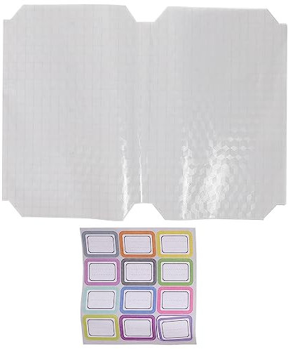 SEWACC 20 Stück Selbstklebende Mattierte Buchfolien Kleine Größe Buchschutz Folien Transparent Für Schüler Schulbücher