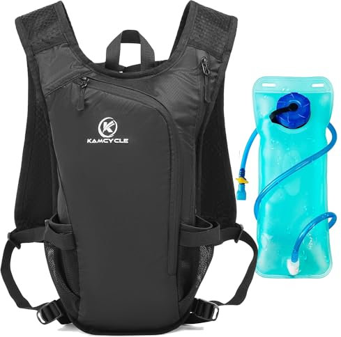 KAMCYCLE Trinkrucksack Laufweste Damen Laufrucksack Herren, Laufweste mit Trinkblase, Ultraleicht Running Vest Trinkrucksack für Laufen, Jogging, Trailrunning, Radfahren