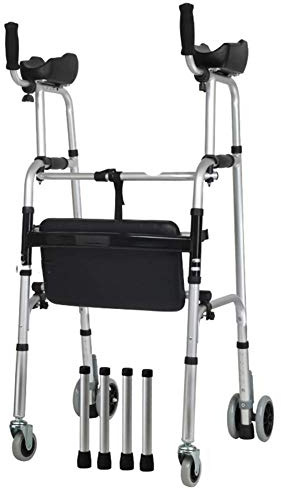 Höhenverstellbarer Rollator mit 4 Rädern für Senioren mit Armlehne – langlebige Mobilitätshilfe für große Erwachsene mit Behinderungen – Lauflernhilfe für verbesserte Stabilität und Unterstützung